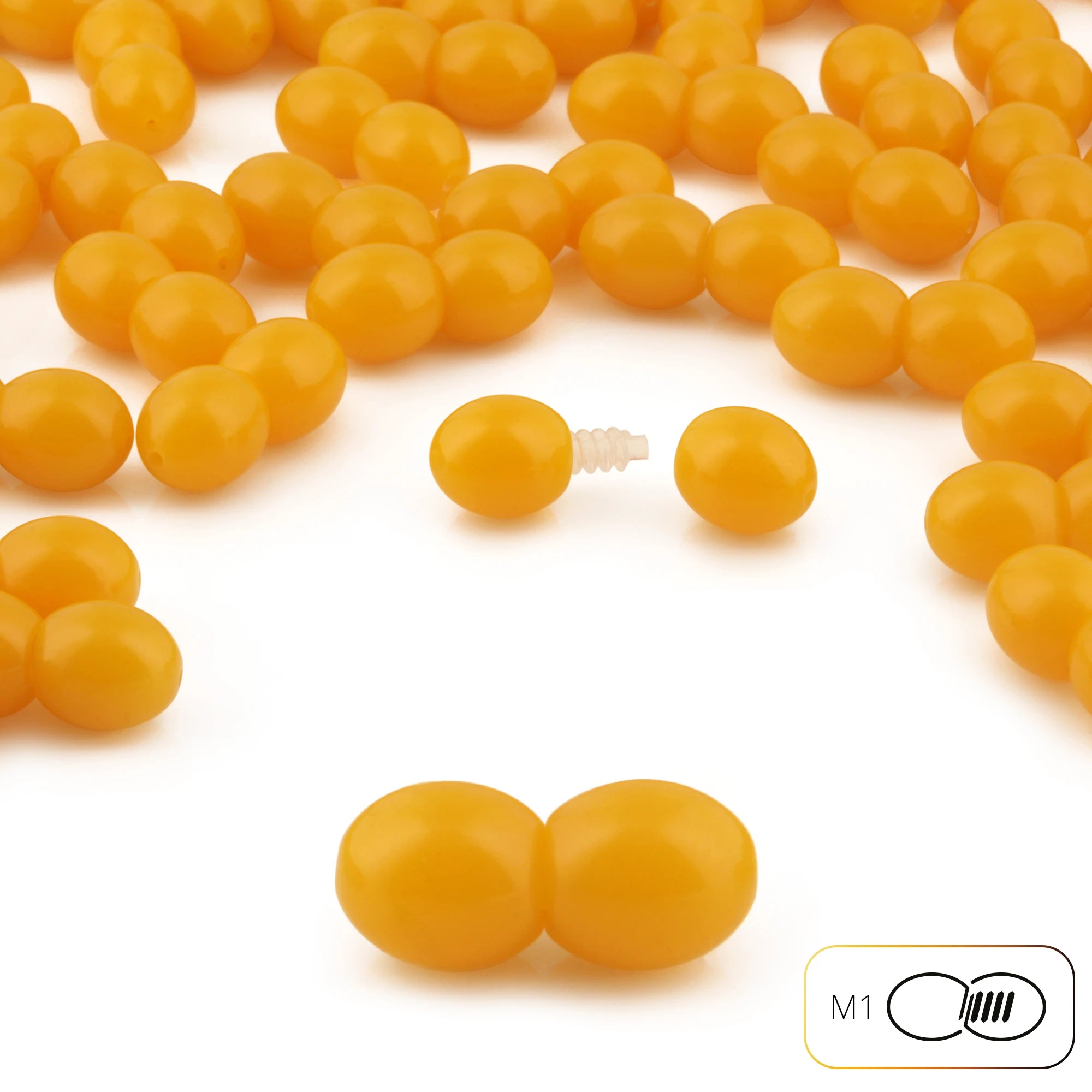 Lot of 50pcs Screw Clasps for Amber and Gemstone Beads Jewelry - Butterscotch (MY5)