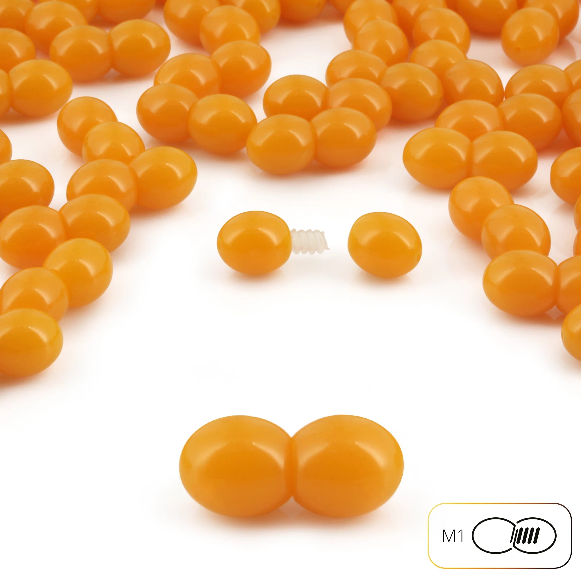 Lot of 50pcs Screw Clasps for Amber and Gemstone Beads Jewelry - Butterscotch (MY6)
