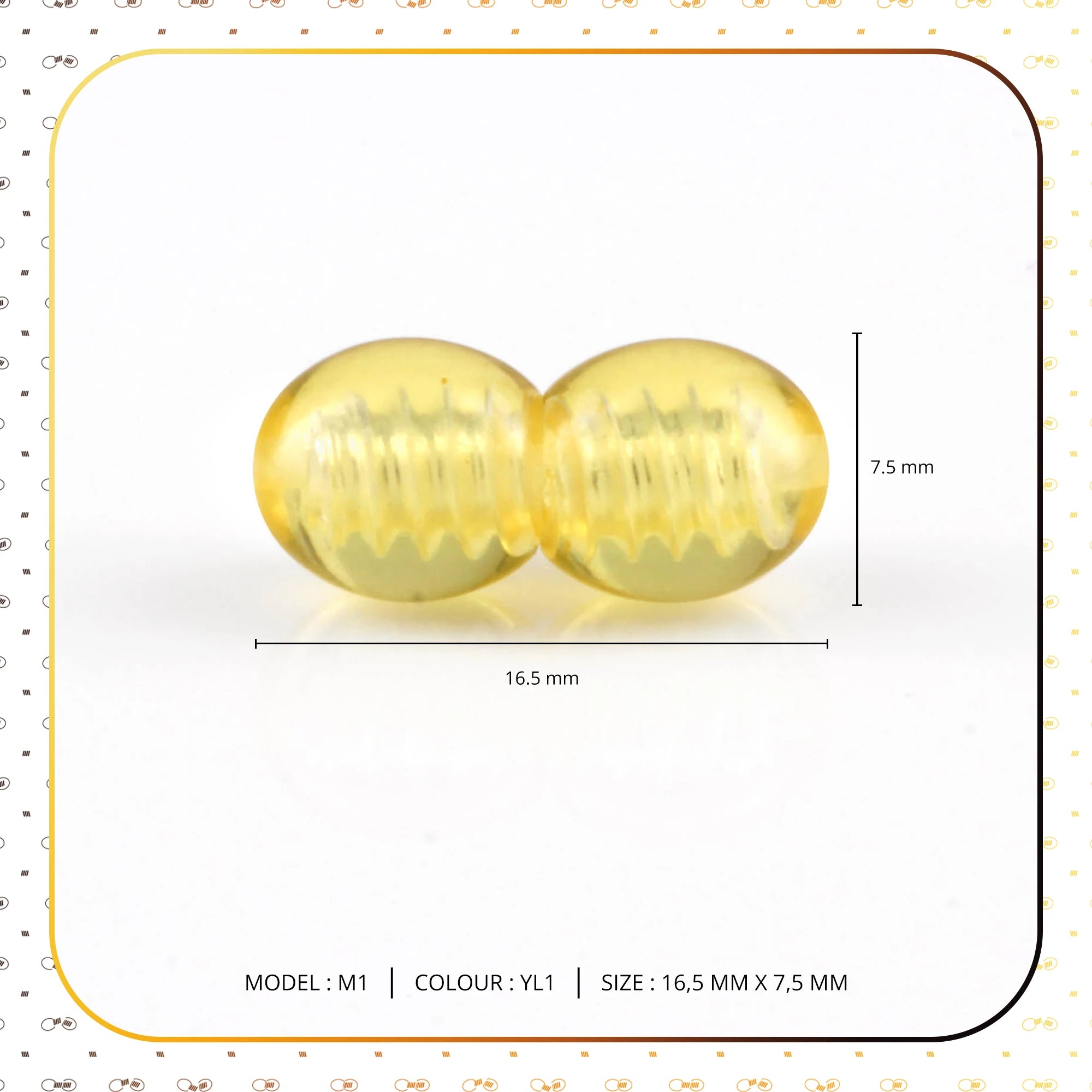 Lot of 50pcs Screw Clasps for Amber and Gemstone Beads Jewelry - Yellow (YL1)