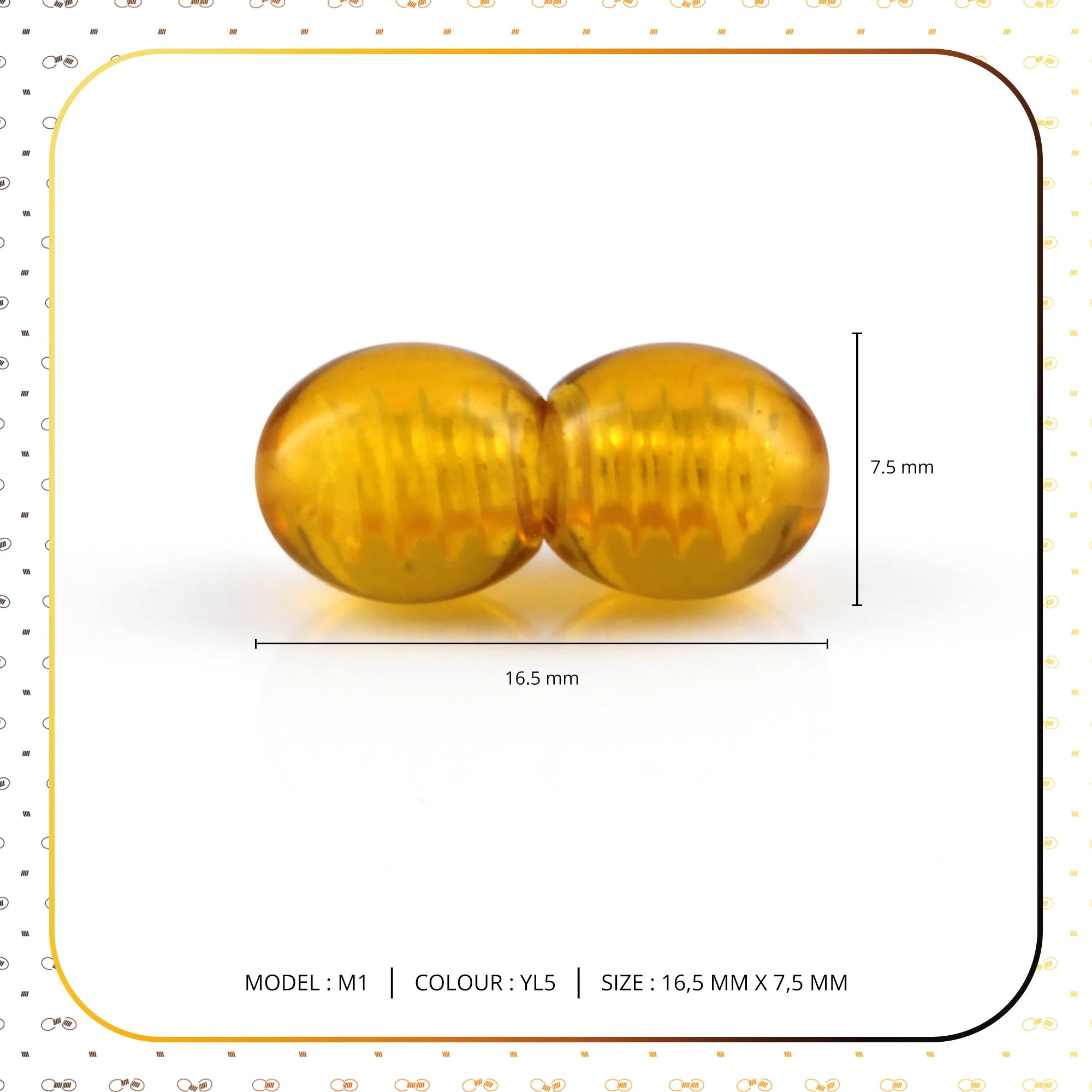 Lot of 50pcs Screw Clasps for Amber and Gemstone Beads Jewelry - Honey (YL5)