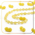 Lot of 50pcs Screw Clasps for Amber and Gemstone Beads Jewelry - Milky Yellow (MY1)
