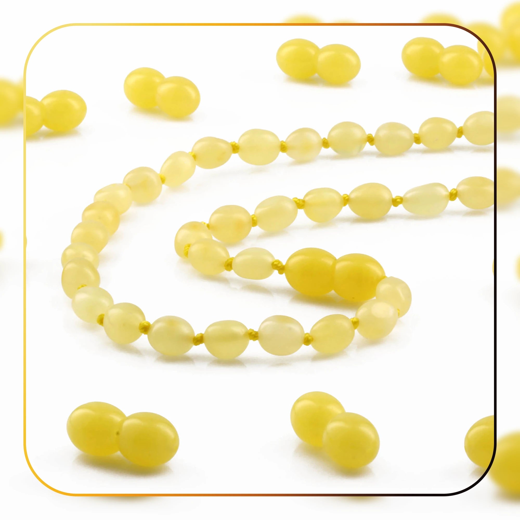 Lot of 50pcs Screw Clasps for Amber and Gemstone Beads Jewelry - Milky Yellow (MY1)