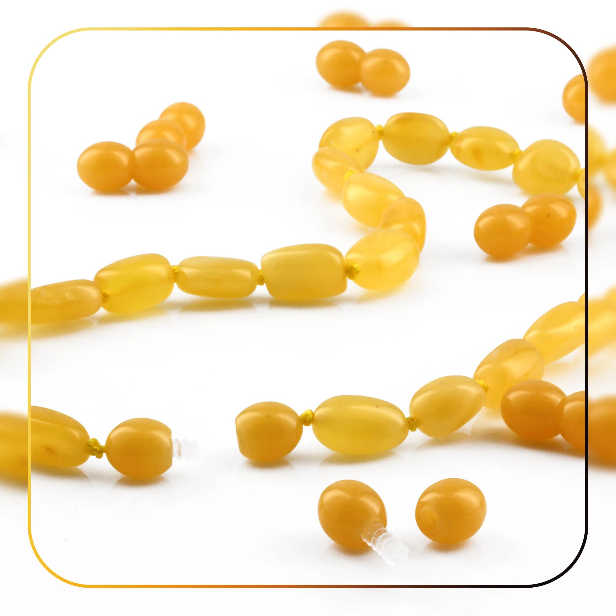 Lot of 50pcs Screw Clasps for Amber and Gemstone Beads Jewelry - Butterscotch (MY3)