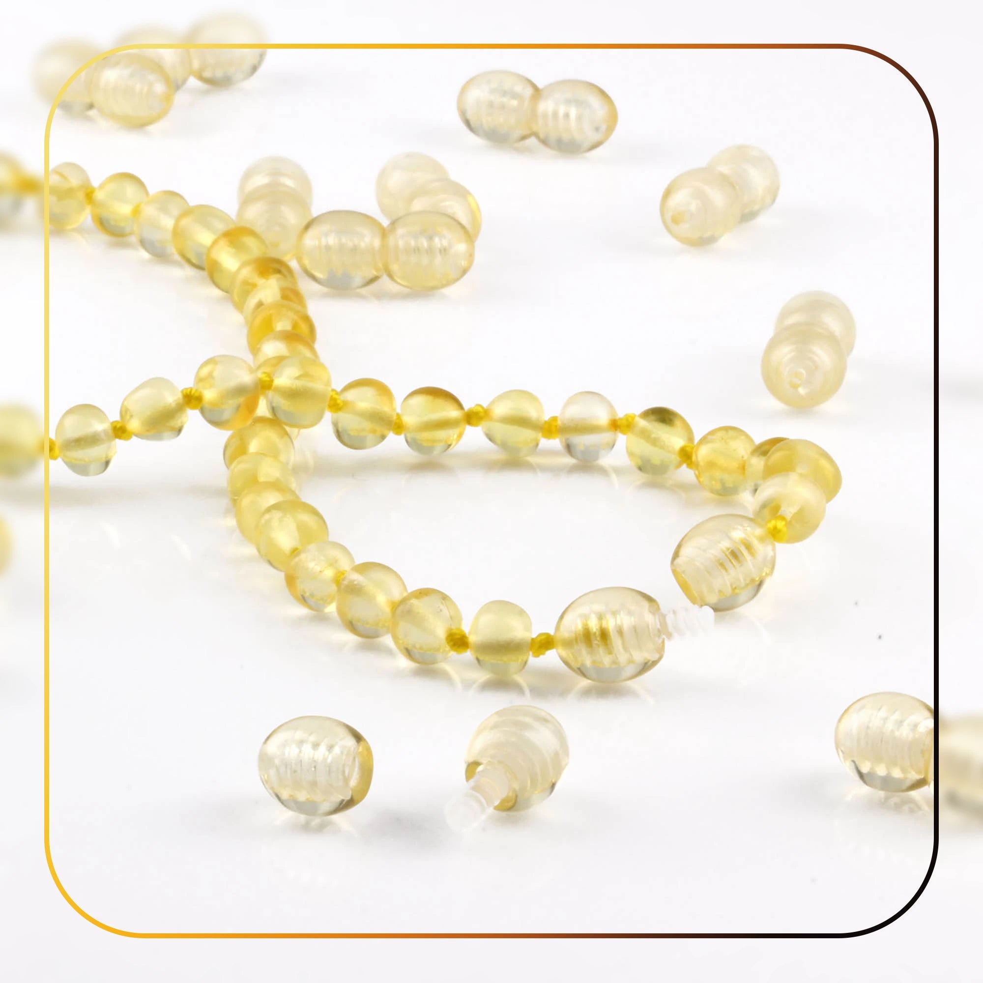 Lot of 50pcs Screw Clasps for Amber and Gemstone Beads Jewelry - Yellow (YL6)