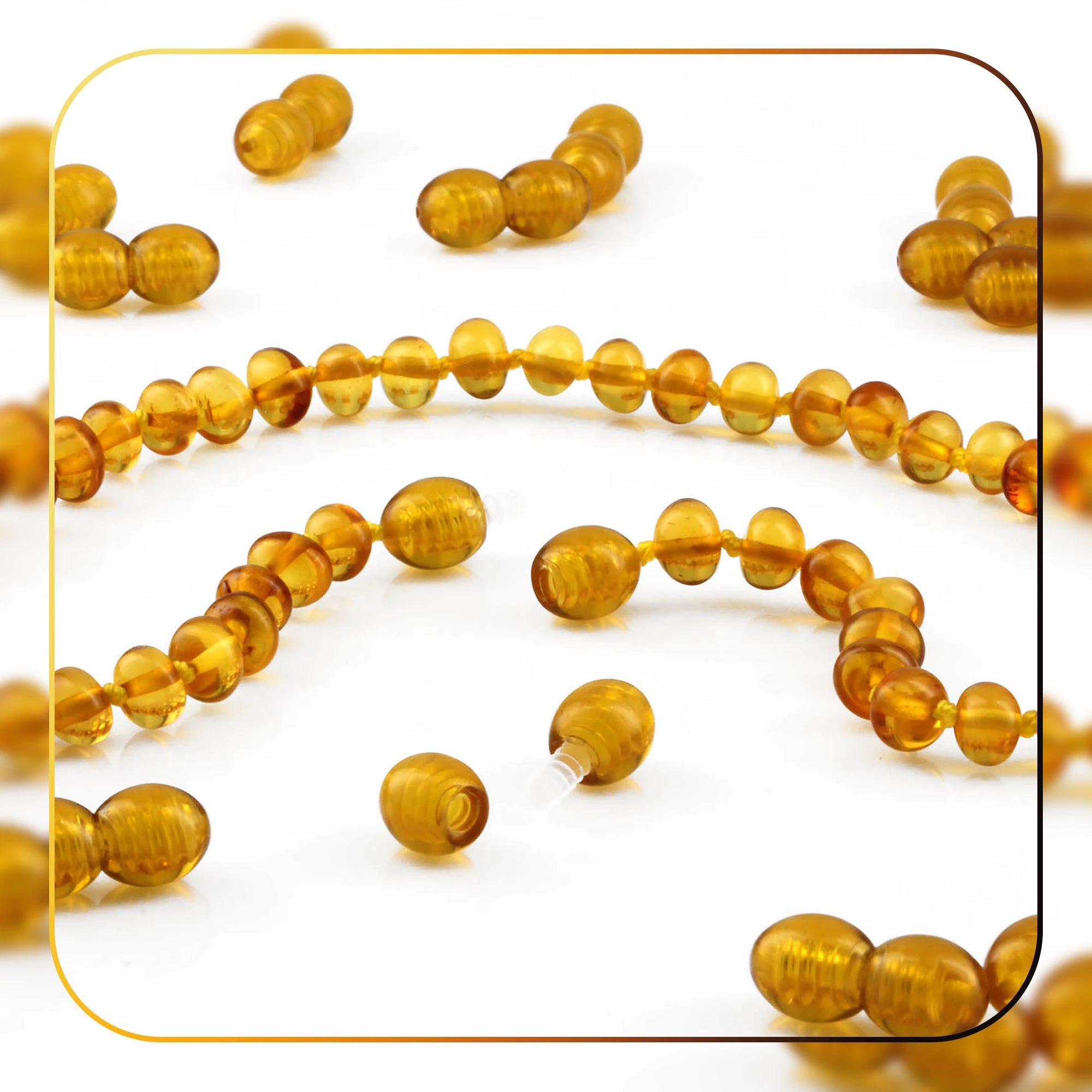 Lot of 50pcs Screw Clasps for Amber and Gemstone Beads Jewelry - Honey (YL5)