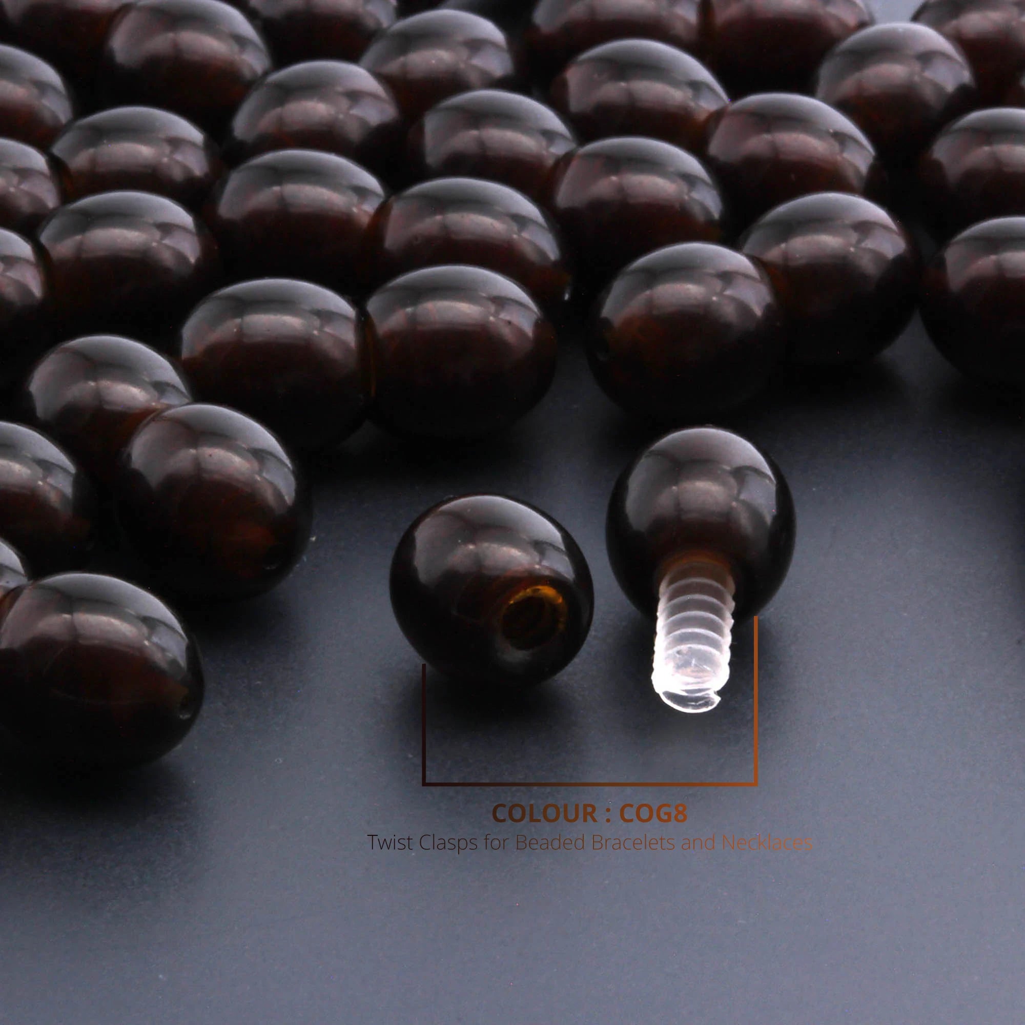 Lot of 50pcs Screw Clasps for Amber and Gemstone Beads Jewelry - Cherry (COG8)