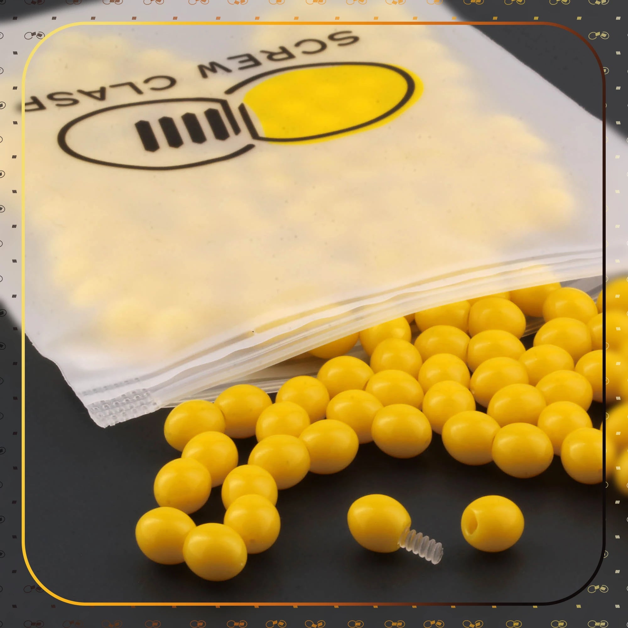 Lot of 50pcs Screw Clasps for Amber and Gemstone Beads Jewelry - Milky Yellow (MY5A)