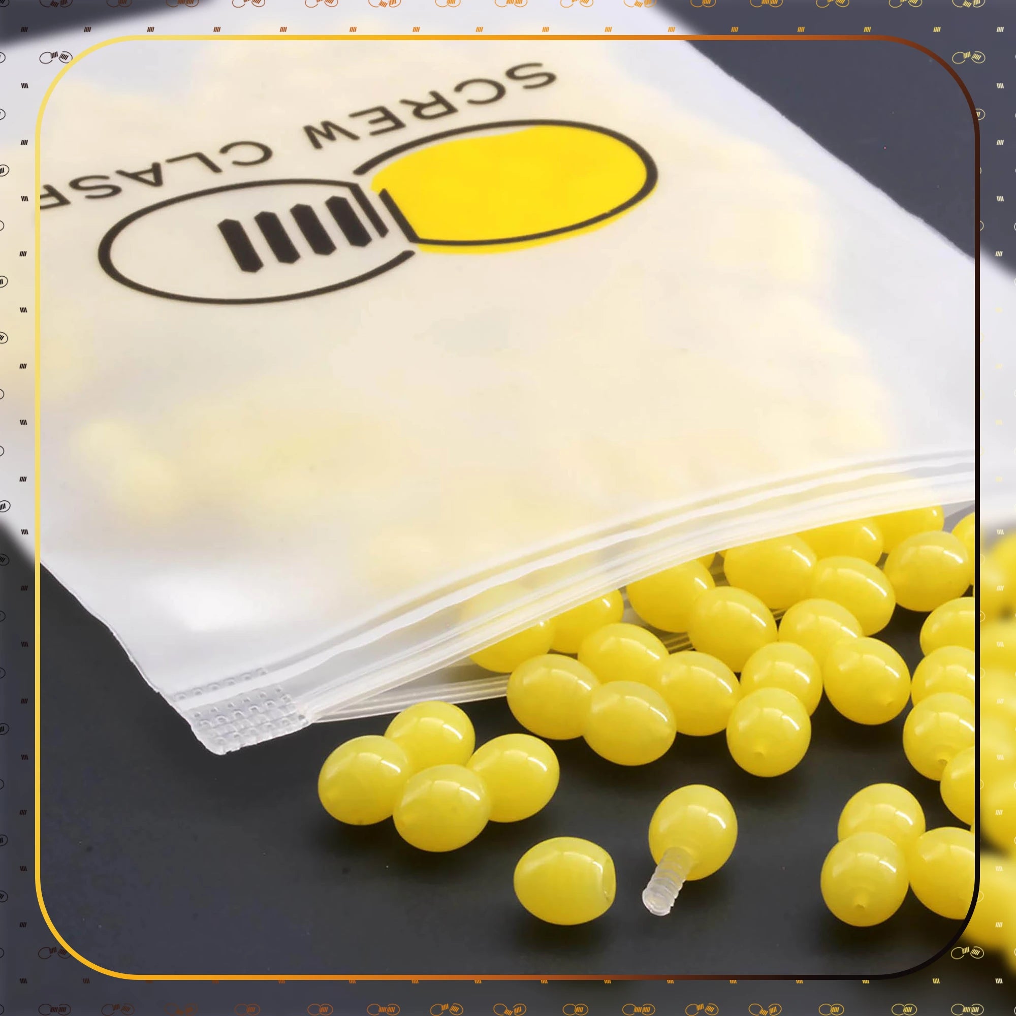 Lot of 50pcs Screw Clasps for Amber and Gemstone Beads Jewelry - Milky Yellow (MY1)