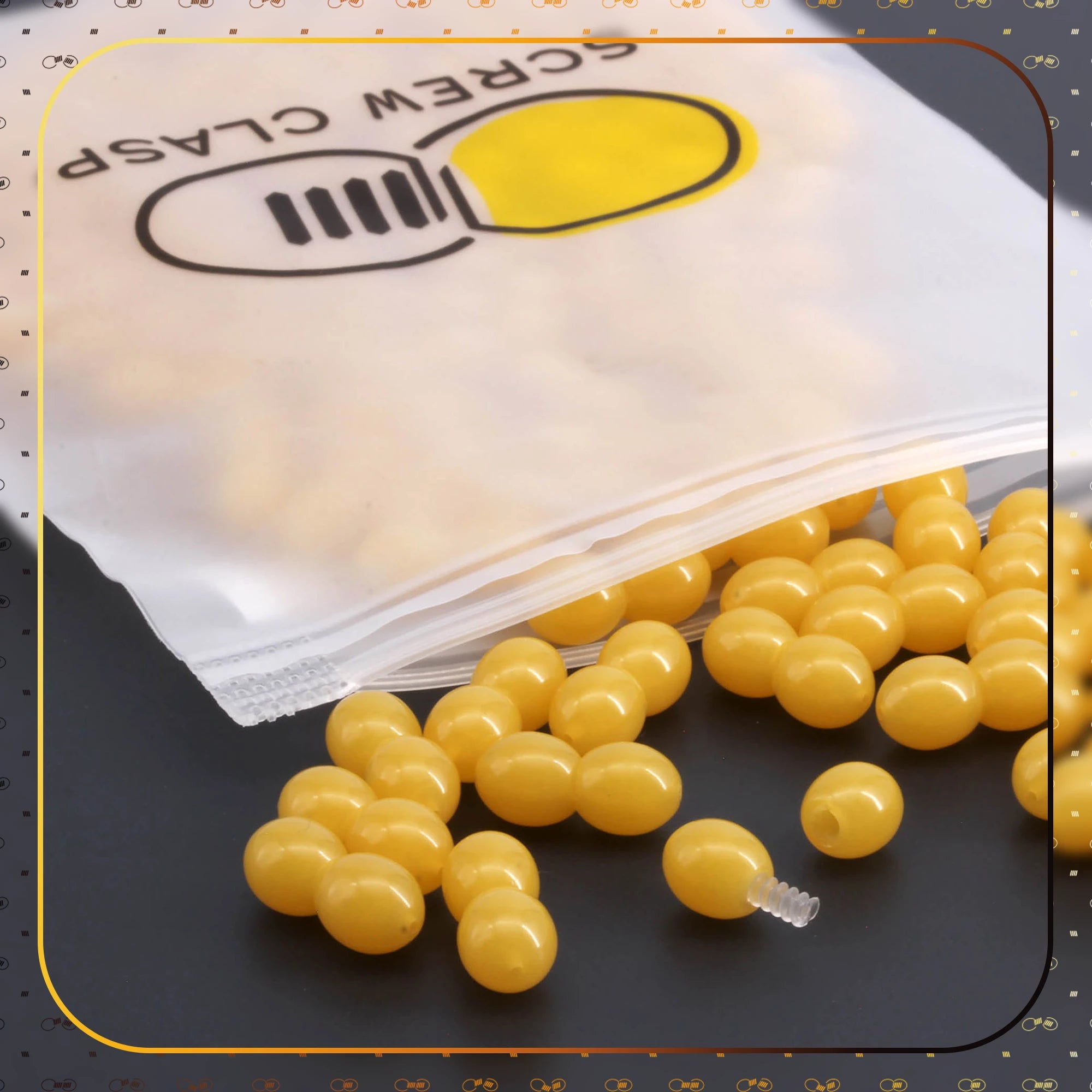 Lot of 50pcs Screw Clasps for Amber and Gemstone Beads Jewelry - Butterscotch (MY3)