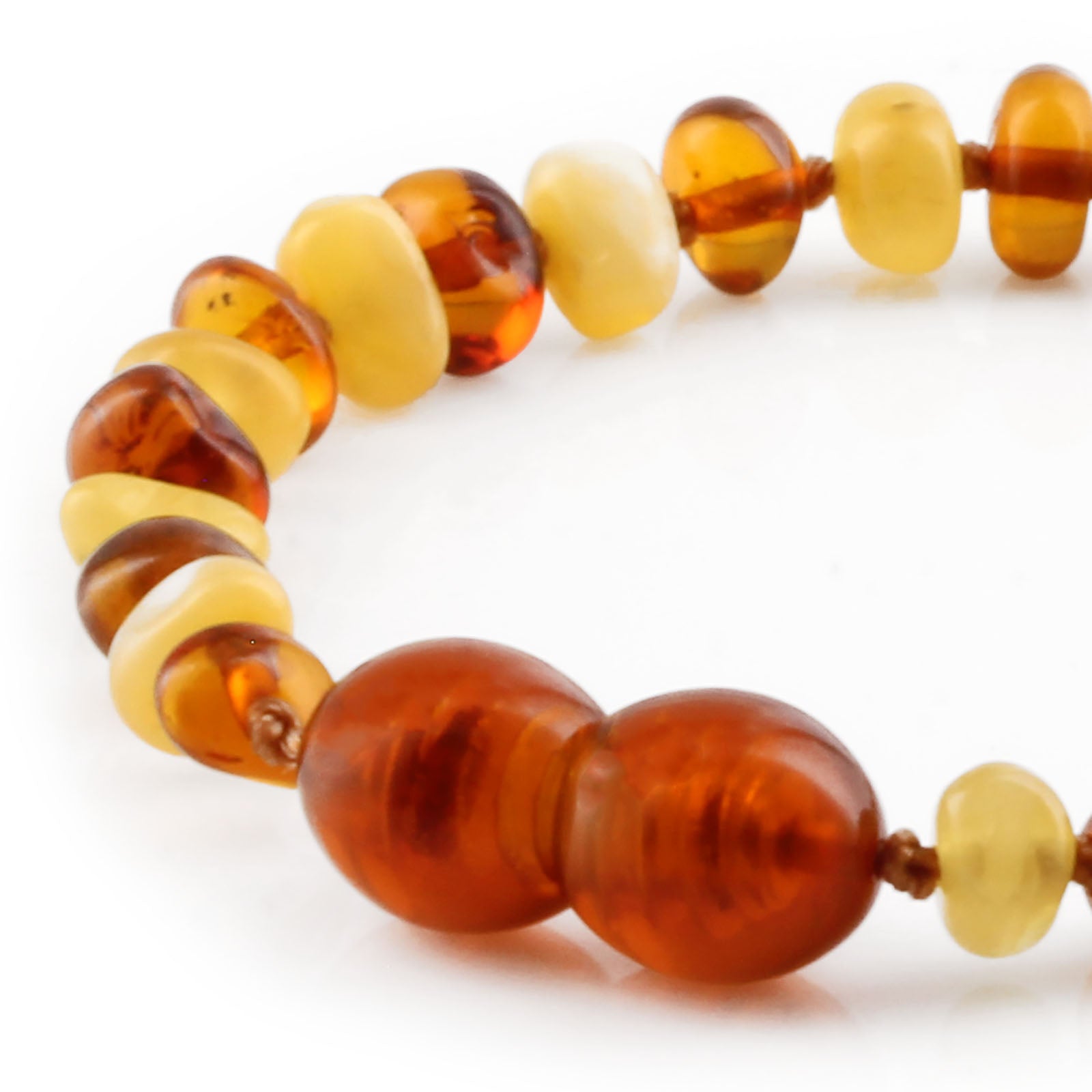 BALTIC AMBER BABY TEETHING BRACELETS LOT OF 10pcs - ROUNDEL. LE532