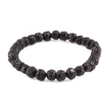 Baltic Amber Adult Bracelet Baroque Black Raw Finish - Wholesale Lot of 10 - 18cm / 7in - XB54B-RAW