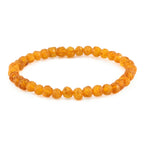 Baltic Amber Adult Bracelet Baroque Light Cognac Raw Finish - Wholesale Lot of 10 - 18cm / 7in - XB54LC-RAW