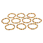 Baltic Amber Adult Bracelet Baroque Multicolor Raw Finish - Wholesale Lot of 10 - 18cm / 7in - XB54M-RAW