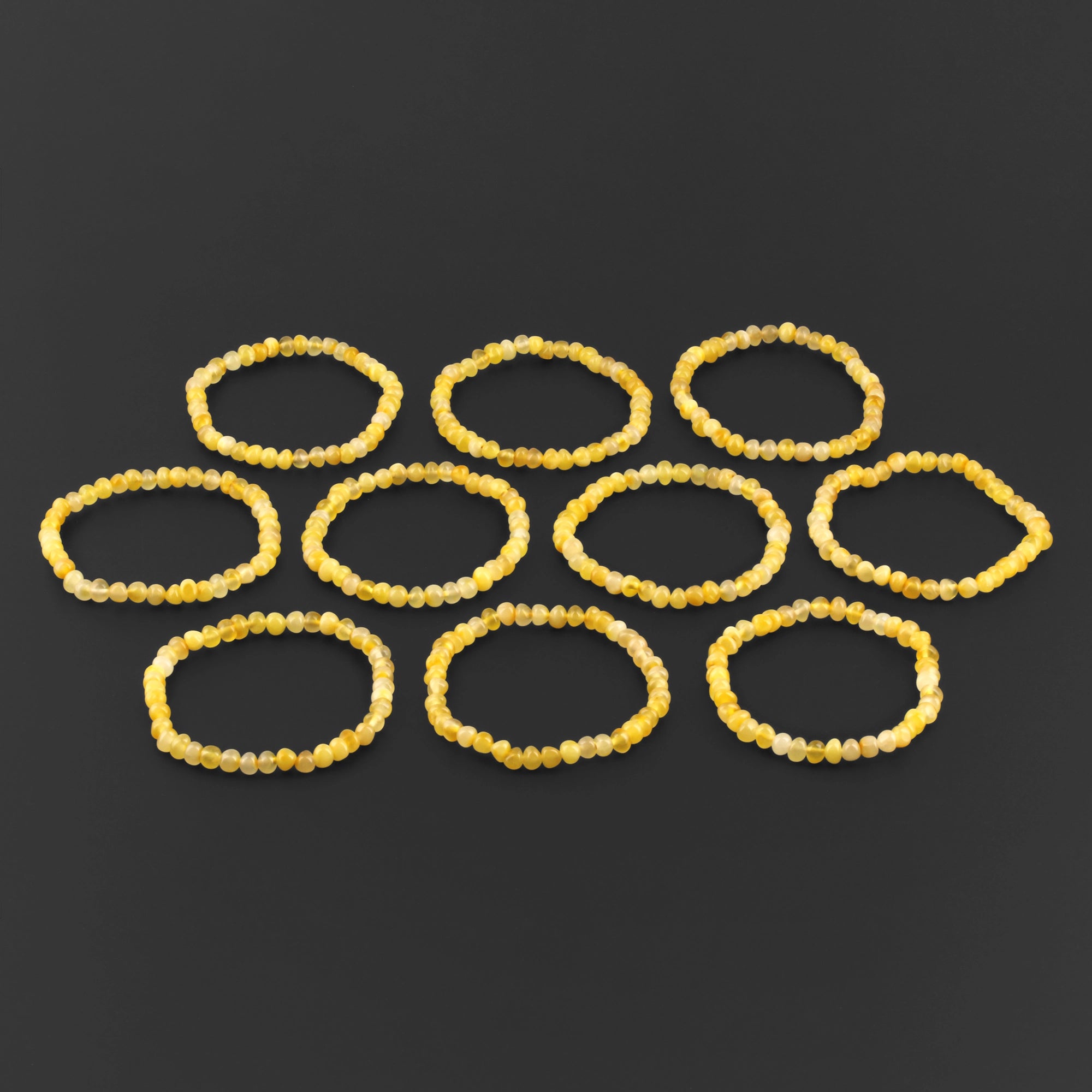 BALTIC AMBER ADULT BRACELETS LOT OF 10pcs - BAROQUE. XB54MY