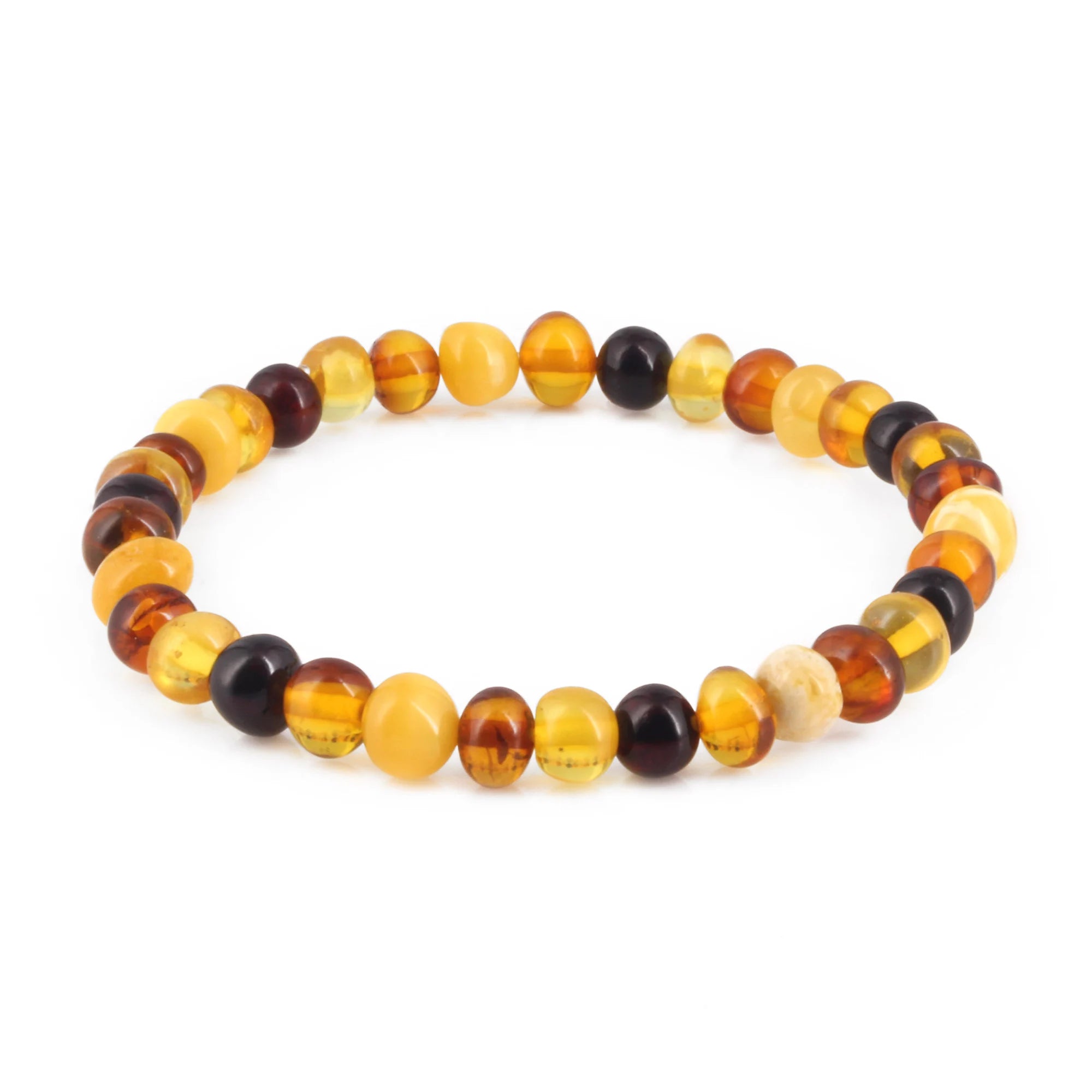 BALTIC AMBER ADULT BRACELETS LOT OF 10pcs - BAROQUE. XB65M