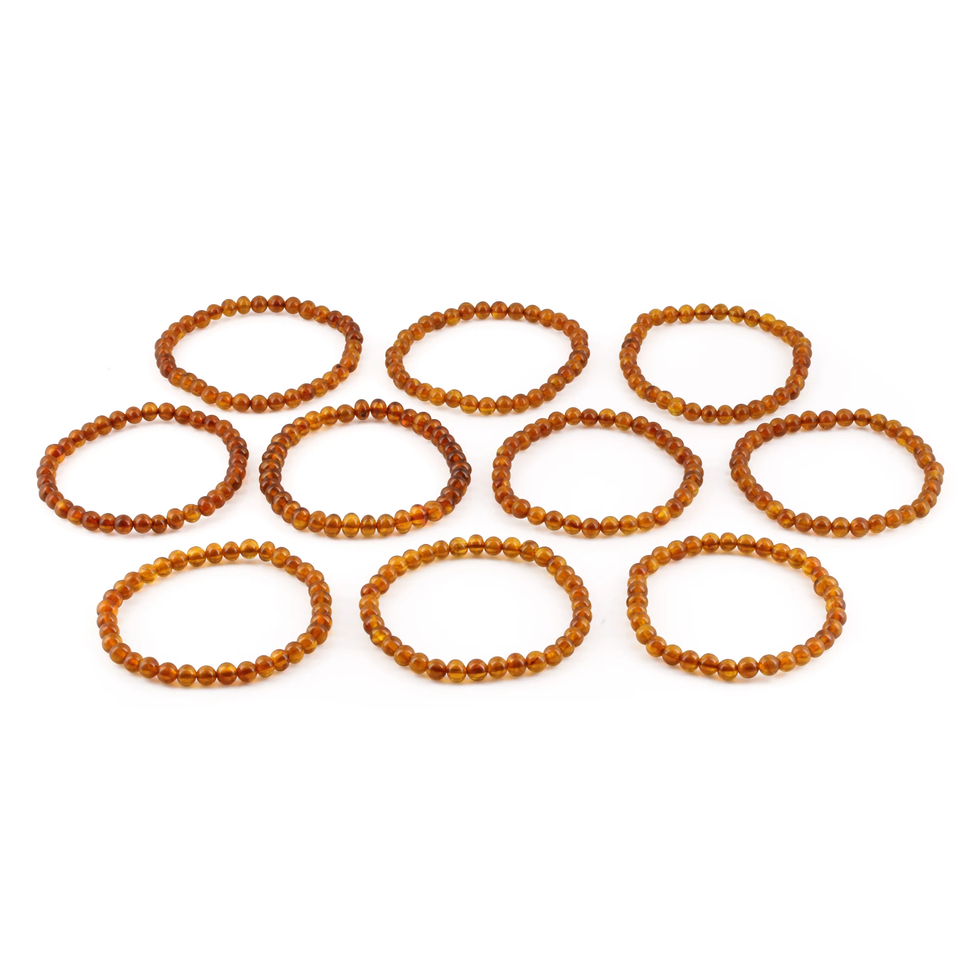 BALTIC AMBER ADULT BRACELETS LOT OF 10pcs - BAROQUE. XB54C