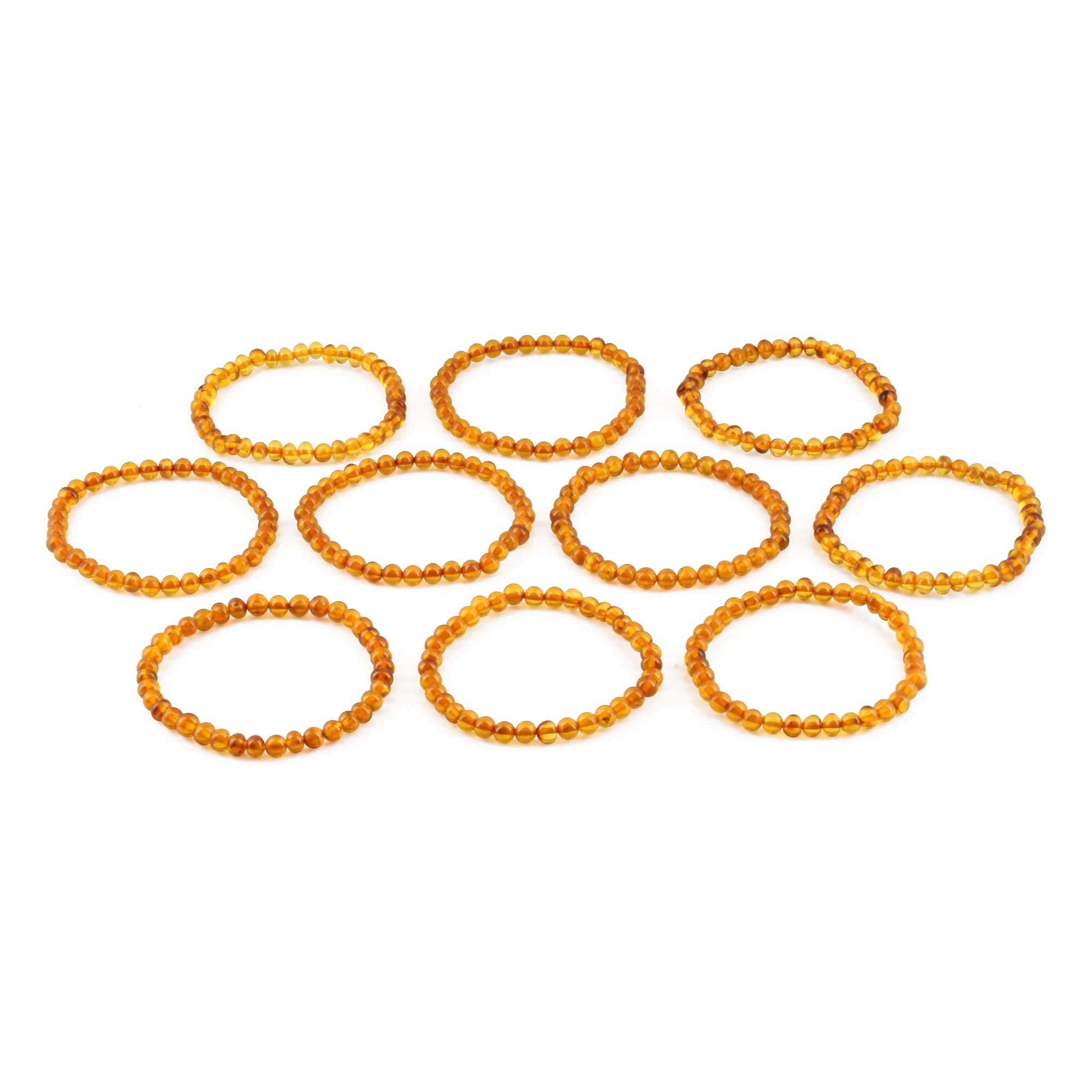 BALTIC AMBER ADULT BRACELETS LOT OF 10pcs - BAROQUE. XB54LC