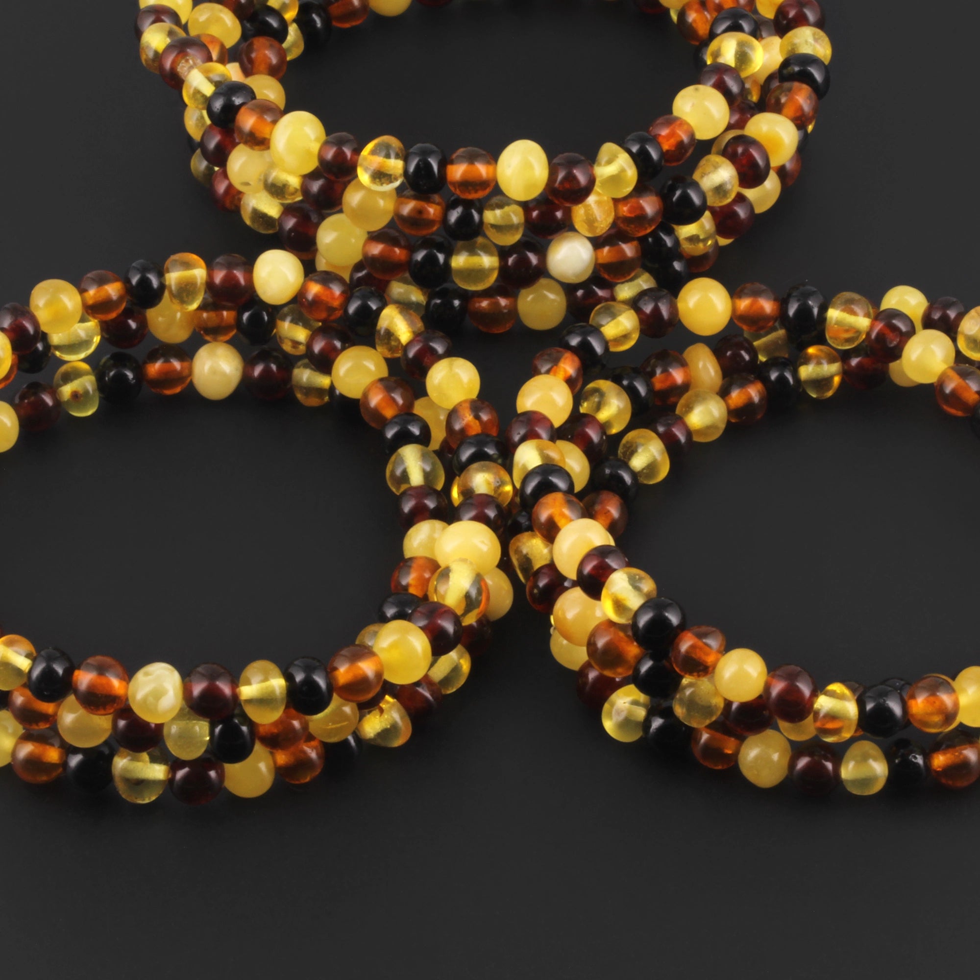 BALTIC AMBER ADULT BRACELETS LOT OF 10pcs - BAROQUE. XB54M