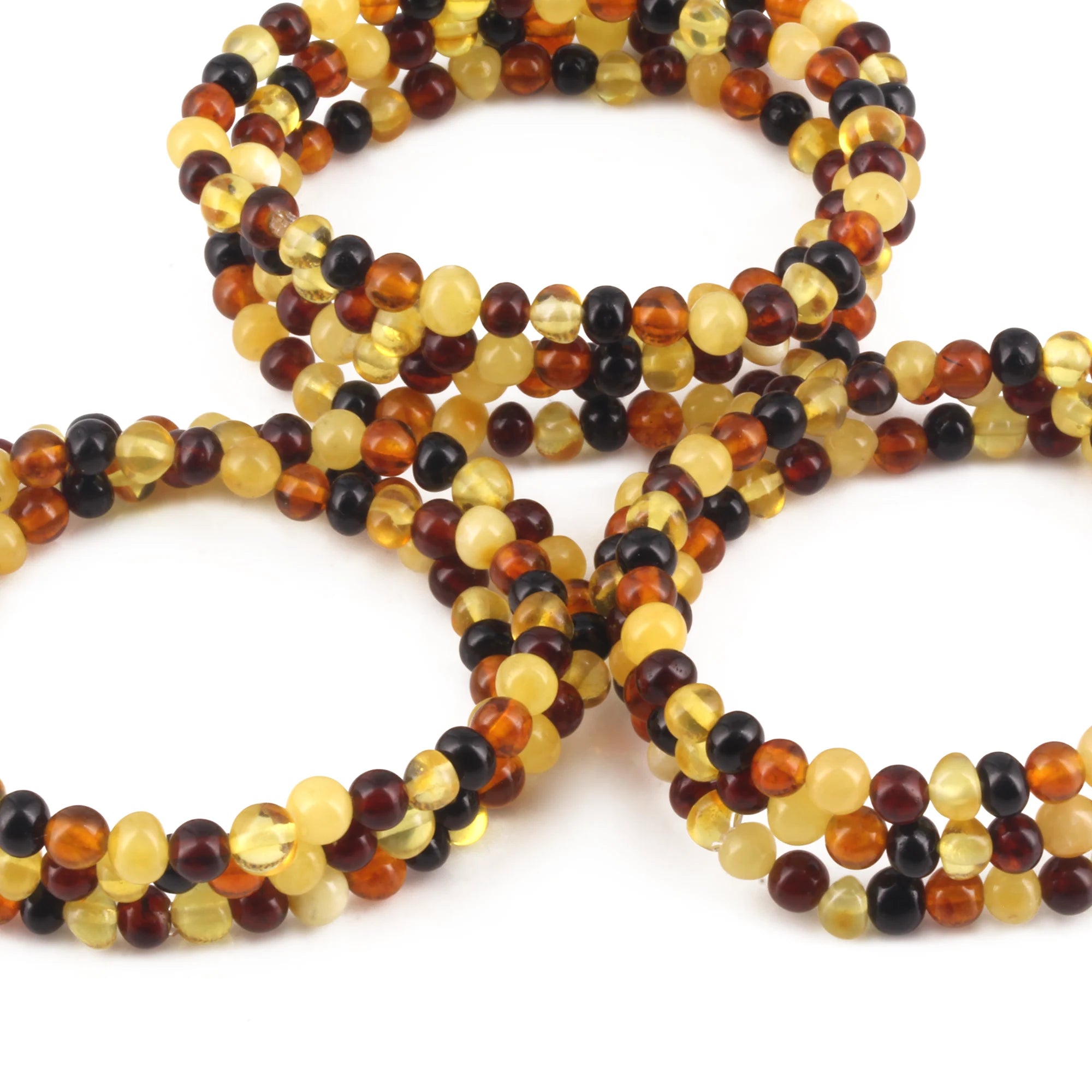 BALTIC AMBER ADULT BRACELETS LOT OF 10pcs - BAROQUE. XB54M