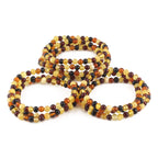 BALTIC AMBER ADULT BRACELETS LOT OF 10pcs - BAROQUE. XB54M