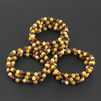 BALTIC AMBER ADULT BRACELETS LOT OF 10pcs - BAROQUE. XB54MM
