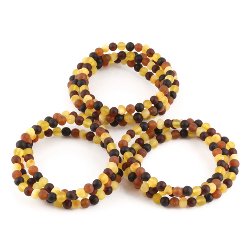 BALTIC AMBER ADULT BRACELETS LOT OF 10pcs - BAROQUE. XB54MM