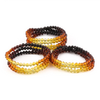 BALTIC AMBER ADULT BRACELETS LOT OF 10pcs - BAROQUE. XB54R