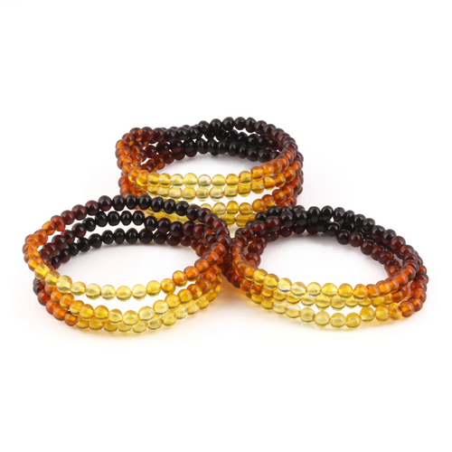 BALTIC AMBER ADULT BRACELETS LOT OF 10pcs - BAROQUE. XB54R