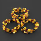 BALTIC AMBER ADULT BRACELETS LOT OF 10pcs - OLIVE. XO75M