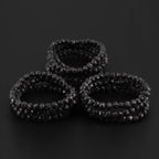 Baltic Amber Adult Bracelet Baroque Black Raw Finish - Wholesale Lot of 10 - 18cm / 7in - XB54B-RAW