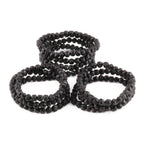 Baltic Amber Adult Bracelet Baroque Black Raw Finish - Wholesale Lot of 10 - 18cm / 7in - XB54B-RAW