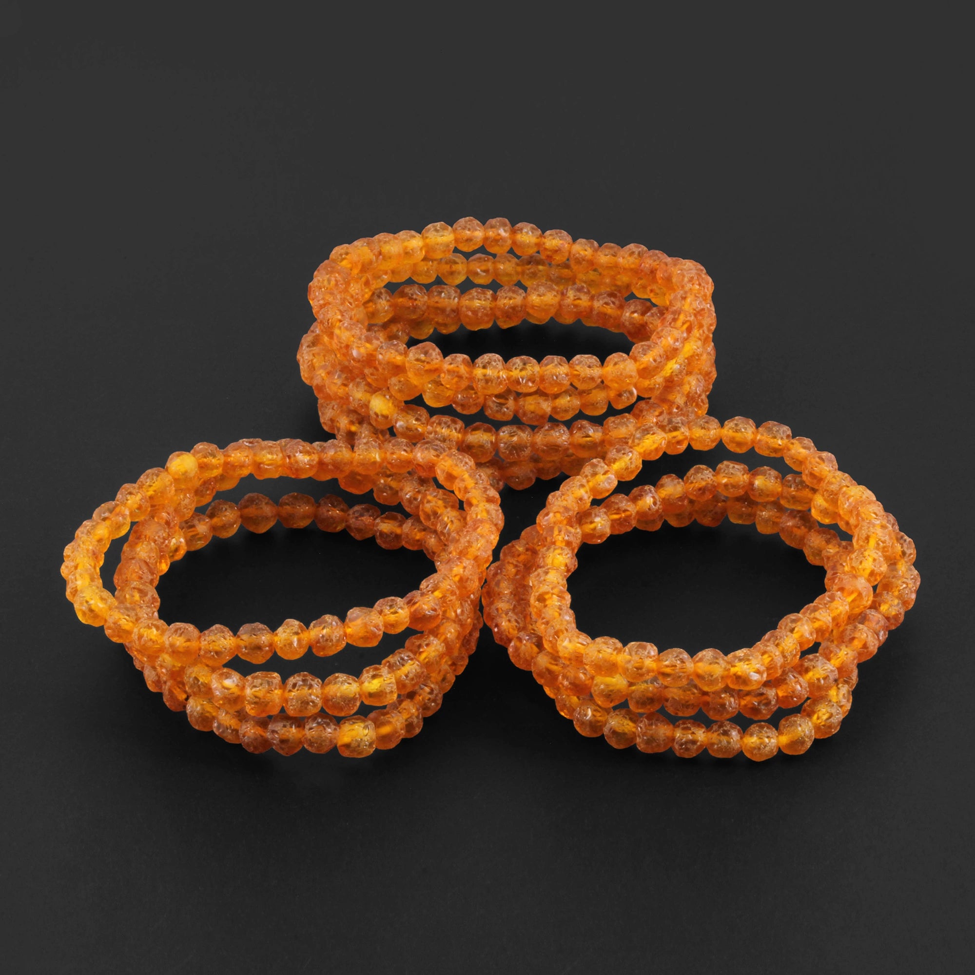 Baltic Amber Adult Bracelet Baroque Light Cognac Raw Finish - Wholesale Lot of 10 - 18cm / 7in - XB54LC-RAW