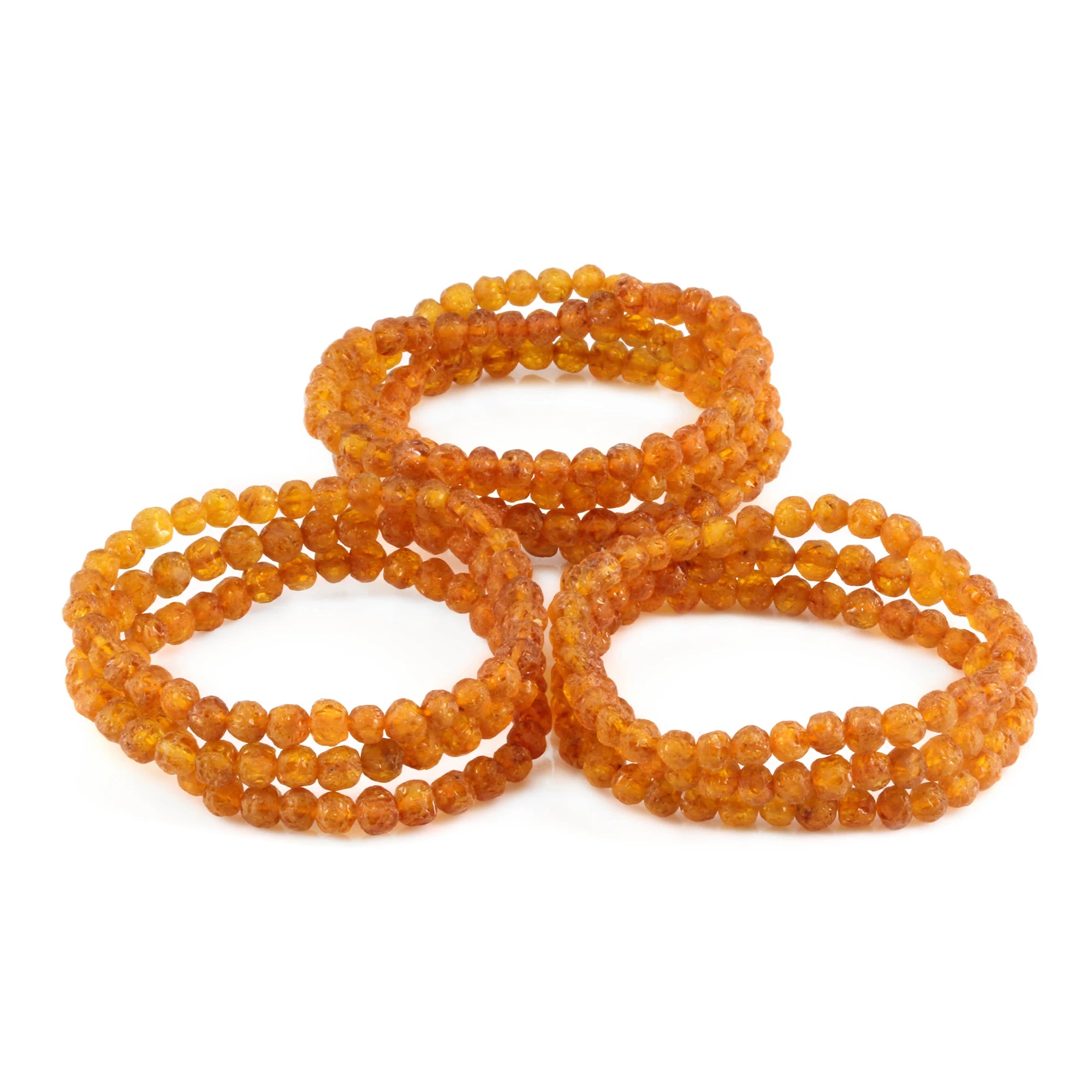 Baltic Amber Adult Bracelet Baroque Light Cognac Raw Finish - Wholesale Lot of 10 - 18cm / 7in - XB54LC-RAW