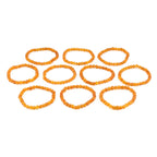Baltic Amber Adult Bracelet Baroque Light Cognac Raw Finish - Wholesale Lot of 10 - 18cm / 7in - XB54LC-RAW