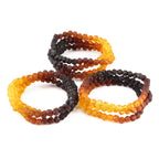 Baltic Amber Adult Bracelet Baroque Rainbow Raw Finish - Wholesale Lot of 10 - 18cm / 7in - XB54R2-RAW
