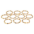 Baltic Amber Adult Bracelet Olive Multicolor Matte Finish - Wholesale Lot of 10 - 18cm / 7in - XO54MM