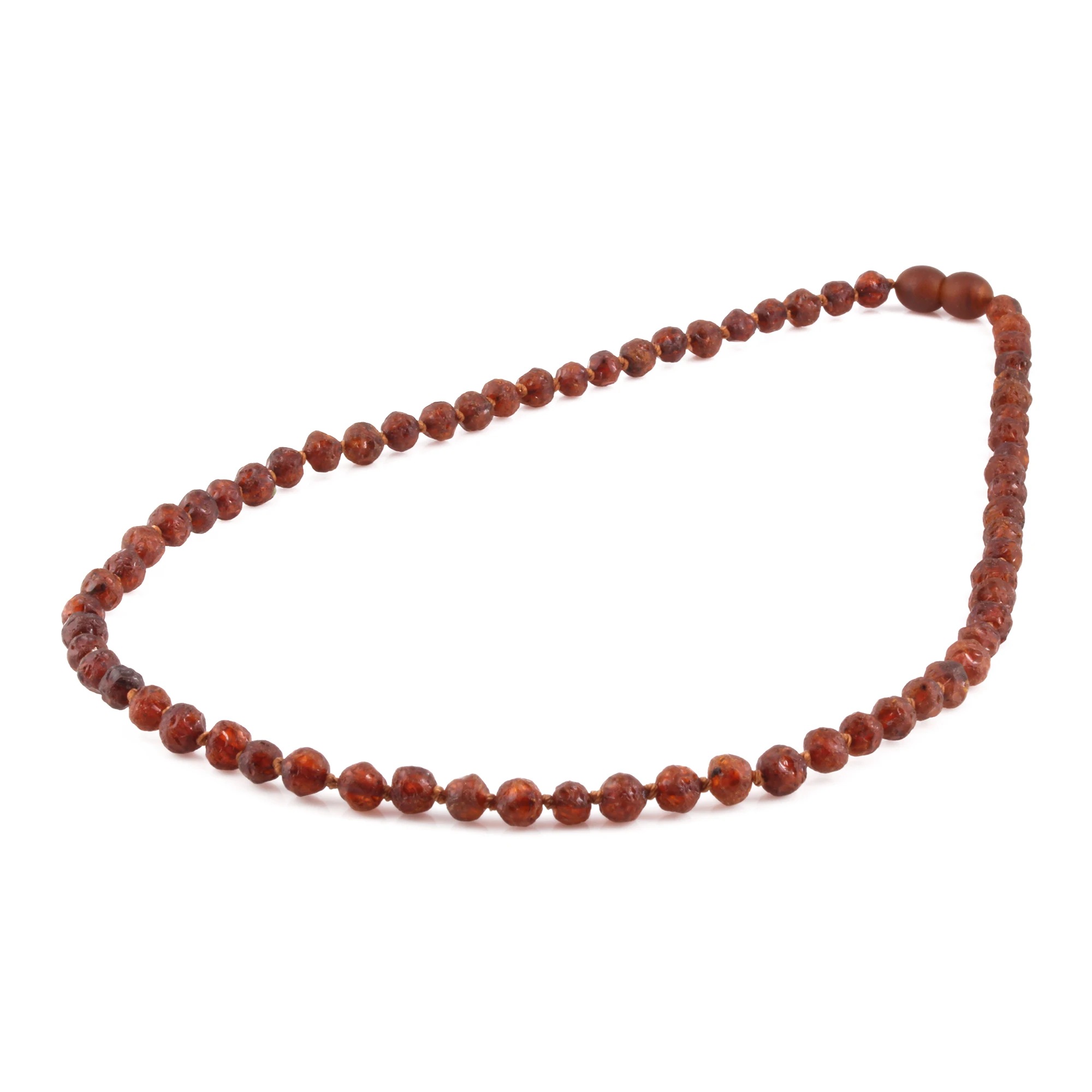 Baltic Amber Adult Necklace Baroque Cognac Raw Finish – Wholesale Lot of 10pcs - 45cm / 17.7in – XB54C-RAW
