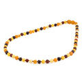 Baltic Amber Adult Necklace Baroque Multicolor Raw Finish – Wholesale Lot of 10pcs - 45cm / 17.7in – XB54M-RAW