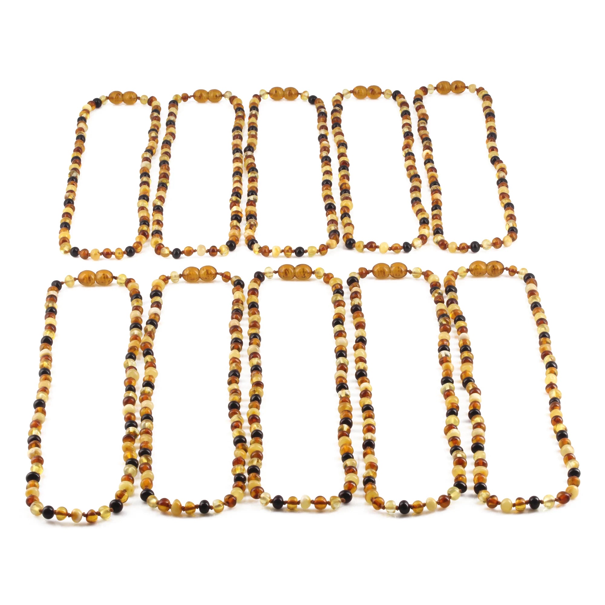 BALTIC AMBER ADULT NECKLACES LOT OF 10pcs - BAROQUE. XB54M