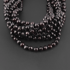 Baltic Amber Adult Necklace Baroque Black Glossy Finish – Wholesale Lot of 10pcs - 45cm / 17.7in – XB54B