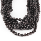 Baltic Amber Adult Necklace Baroque Black Glossy Finish – Wholesale Lot of 10pcs - 45cm / 17.7in – XB54B