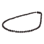Baltic Amber Adult Necklace Baroque Black Glossy Finish – Wholesale Lot of 10pcs - 45cm / 17.7in – XB54B
