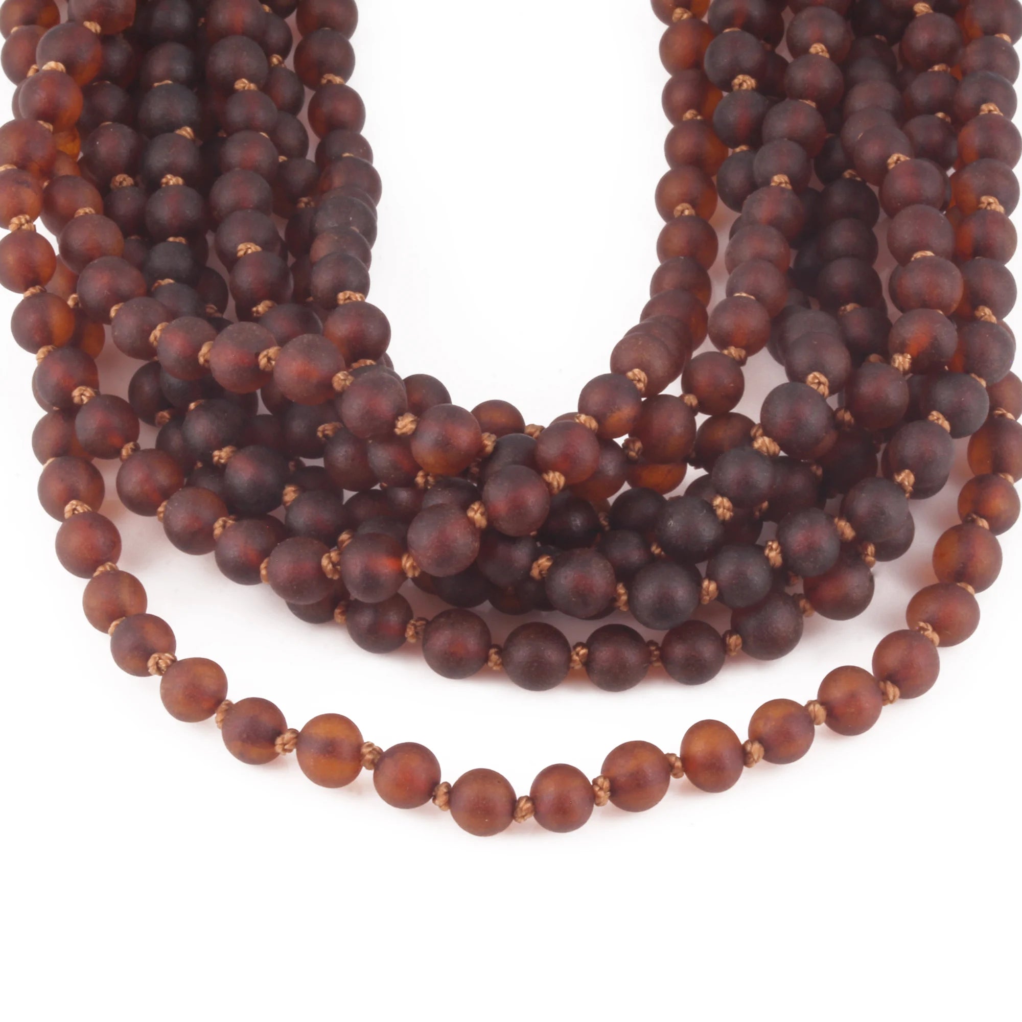 BALTIC AMBER ADULT NECKLACES LOT OF 10pcs - BAROQUE. XB54CM