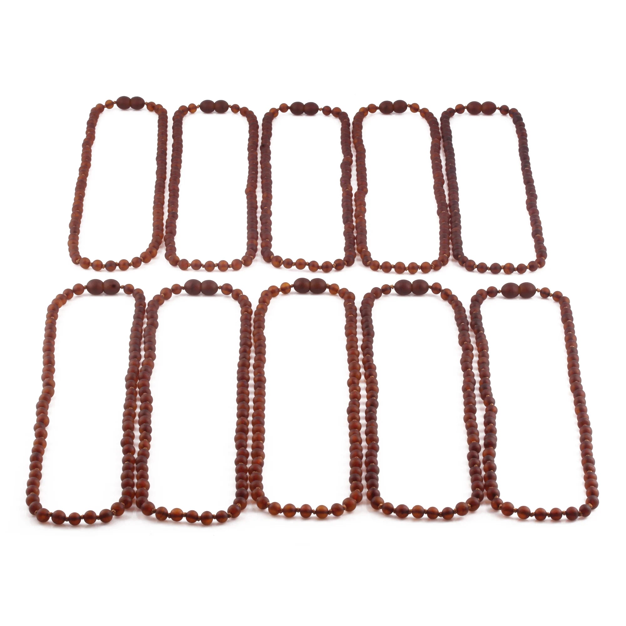 BALTIC AMBER ADULT NECKLACES LOT OF 10pcs - BAROQUE. XB54CM