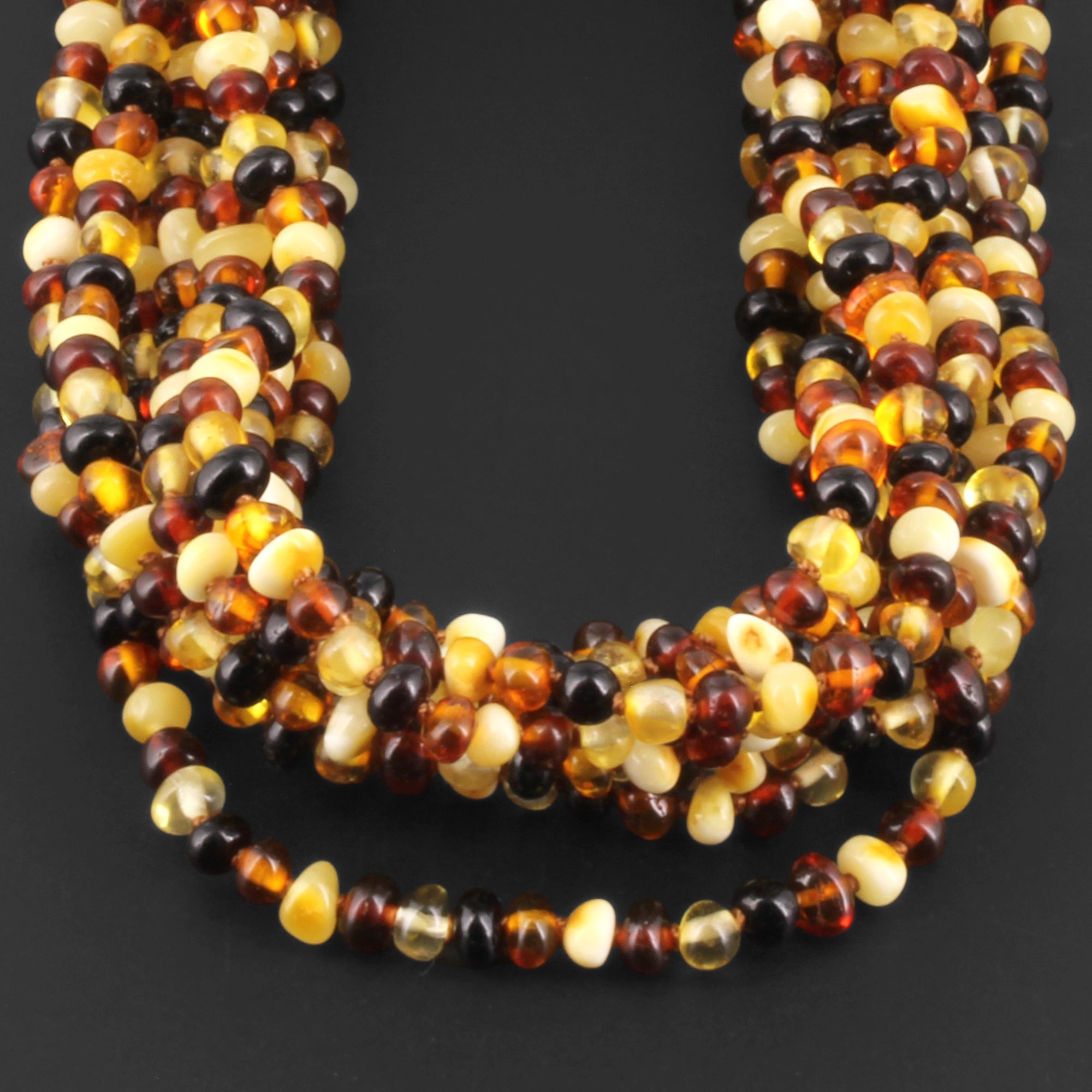 BALTIC AMBER ADULT NECKLACES LOT OF 10pcs - BAROQUE. XB43M