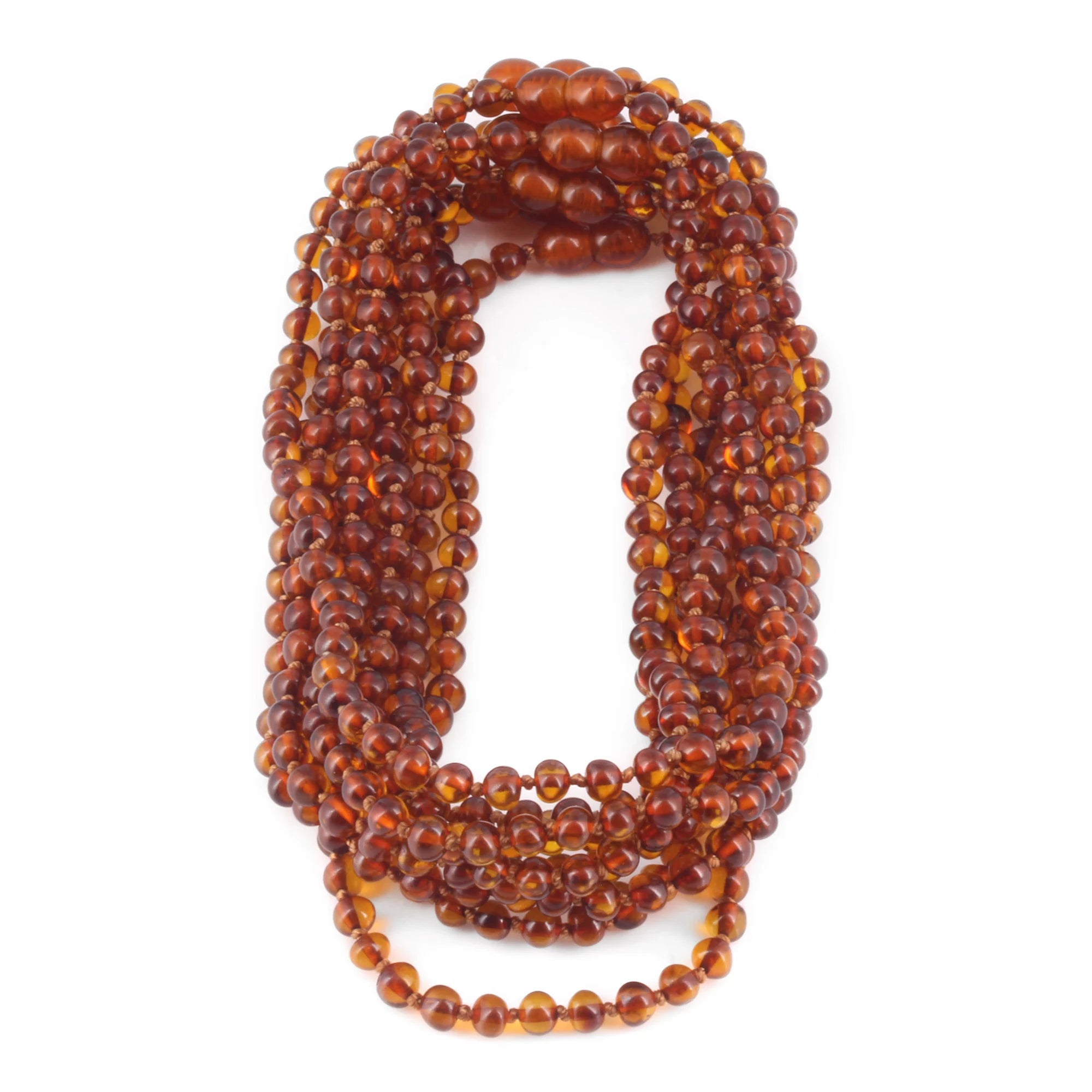BALTIC AMBER ADULT NECKLACES LOT OF 10pcs - BAROQUE. XB54C