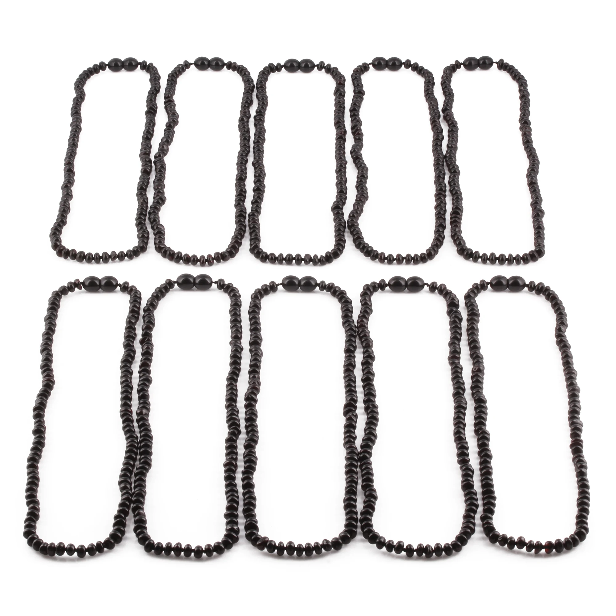 BALTIC AMBER ADULT NECKLACES LOT OF 10pcs - ROUNDEL. XR53B