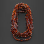 BALTIC AMBER ADULT NECKLACES LOT OF 10pcs - ROUNDEL. XR53C