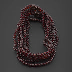 Baltic Amber Adult Necklace Roundel Dark Cognac Glossy Finish – Wholesale Lot of 10pcs - 45cm / 17.7in – XR53DC