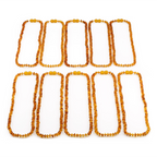 BALTIC AMBER ADULT NECKLACES LOT OF 10pcs - ROUNDEL. XR53LC